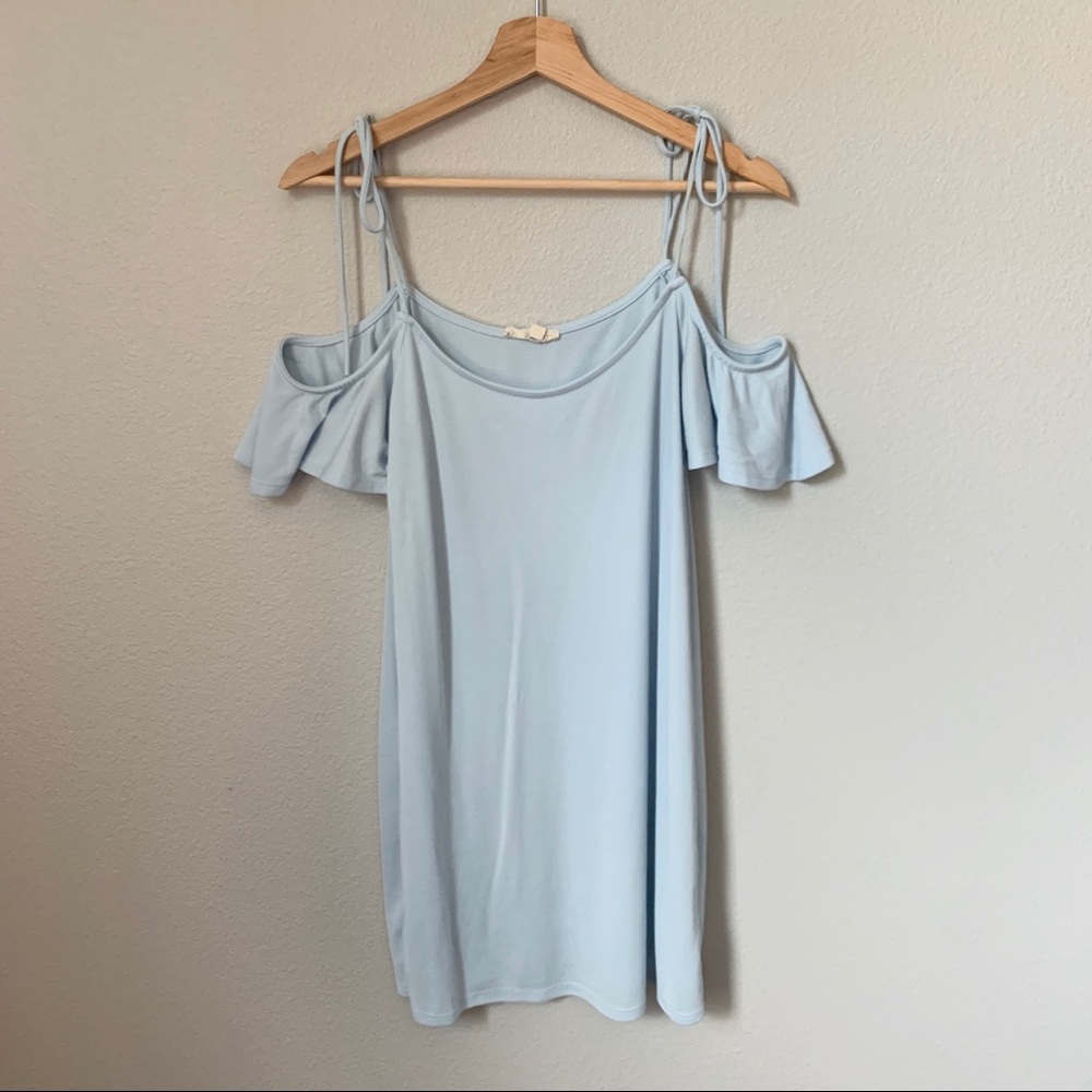 Pacsun Off The Shoulder Tie Strap Babydoll Dress